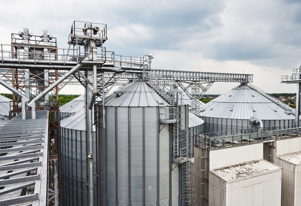 Agricultural Silo - Building Exterior, Storage and drying of grains, wheat, corn, soy, sunflower